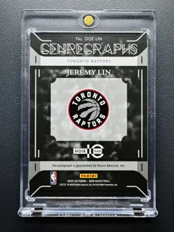 2024-25 Panini Noir Jeremy Lin Genre Graphs Championship GOLD Auto 49/49≈1/1 - Image 2