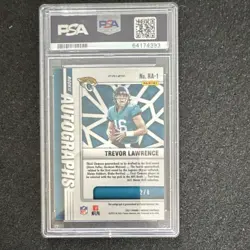 Panini 2021 Mosaic Trevor Lawrence RA-1 Rookie Autograph Black Gold 2/8 PSA 9/10 - Image 2