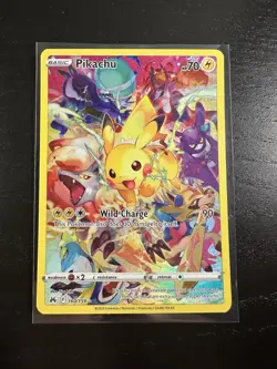 Pikachu Full Art Secret Rare Holo Card 160/159 Crown Zenith Near Mint - Image 1