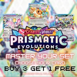 Pokemon Scarlet & Violet Prismatic Evolutions: Choose Your Card! Master Set H/RH - Image 1