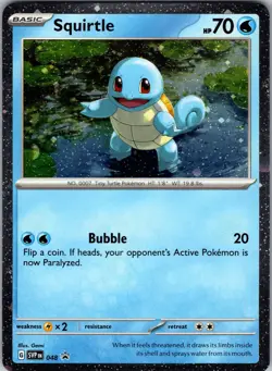 Squirtle - (Cosmos Holo) SV: Scarlet & Violet Promo Cards Cosmo Holo 048 Near Mi - Image 1