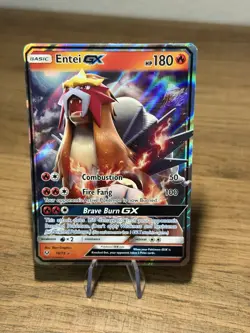 Entei GX 10/73 Shining Legends NM Ultra Rare Pokemon Card - Image 1