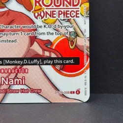 Nami One Piece x Round 1 USA English Promo Card ST29-008 - NM - Image 4