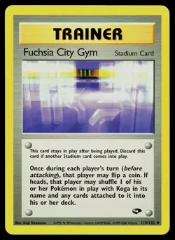 Pokemon Card Gym Challenge Fuchsia City Gym 114/132 Unlimited Uncommon - Image 1