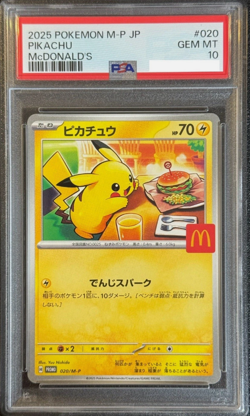 PSA 10 Pikachu 2025 McDonald's Promo 020/M-P Japanese Pokemon Card - Image 1