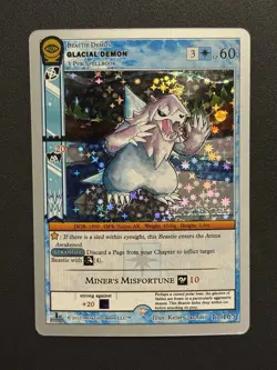 MetaZoo Glacial Demon PLAYTESTER Seance 17/165 Full Holo Rare Card (NM) - Image 1
