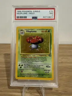 Vileplume - 15/64 - Holo Rare - Pokemon Card - Jungle Set - WOTC 1999 - LP - Image 1