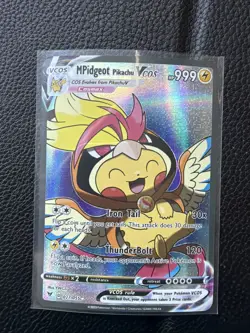 MPidgeot Pikachu VCOS Holo Non-TCG Fan Art 027/055 Card Custom - Image 1