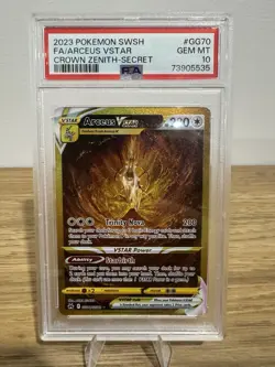 PSA 10 Arceus VSTAR GG70/GG70 Crown Zenith Secret Rare Pokemon Card - Image 1