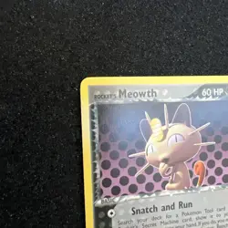 Rocket's Meowth Pokemon Card 46/109 Team Rocket Returns Vintage 2004 Card - Image 2