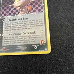 Rocket's Meowth Pokemon Card 46/109 Team Rocket Returns Vintage 2004 Card - Image 4
