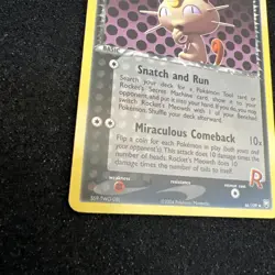 Rocket's Meowth Pokemon Card 46/109 Team Rocket Returns Vintage 2004 Card - Image 5
