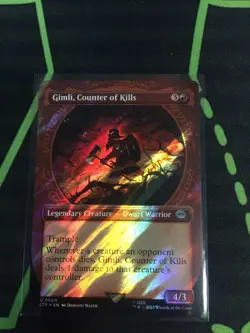 MTG Magic The Gathering Gimli, Counter Of Kills Surge Foil LTR Showcase - Image 1
