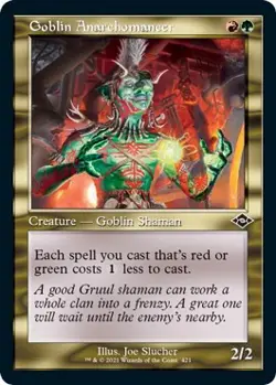 Foil - Goblin Anarchomancer (Retro Frame) (Foil Etched) - 421 / NM / English MTG - Image 1