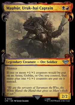 1x Mauhur, Uruk-hai Captain - Foil - Showcase Scrolls MTG - Universes Beyond: Th - Image 1