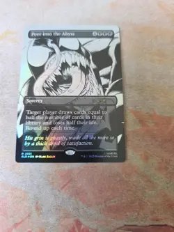 Peer Into The Abyss (2021) Rainbow FOIL Secret Lair MTG NM - Image 1