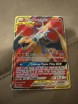 Charizard & Braixen GX 212/236 Full Art Tag Team Cosmic Eclipse Pokemon Card TCG - Image 1