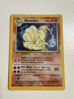 Pokemon TCG Brock's Ninetales Holo Rare Card Gym Challenge 3/132 First Edition - Image 1