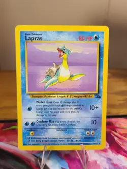 LAPRAS 25/62 RARE FOSSIL POKEMON UNLIMITED LP - Image 1
