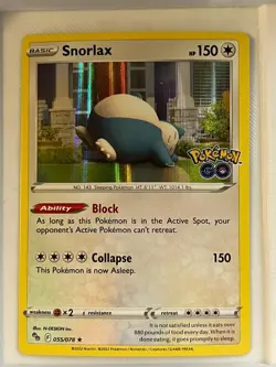 Snorlax 055/078 Holo Rare Pokemon GO Pokemon Holo Near Mint - Image 1