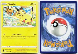 Pikachu 049/195 Common Silver Tempest Pokemon LP - Image 3