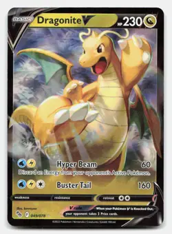 Dragonite V 049/078 Holo V Rare Pokemon GO Pokemon Holo NM - Image 1