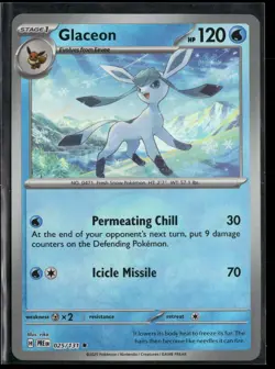Glaceon (Poke Ball Pattern) 025/131 Rare Prismatic Evolutions Pokemon Holo NM - Image 1