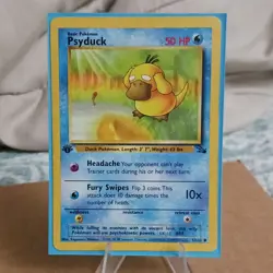 Pokemon Psyduck 1st Edition Fossil 53/62 WOTC tcg - Image 1