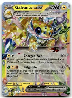 Galvantula ex 51/142 Double Rare Stellar Crown Pokemon Lightly Played - Image 1