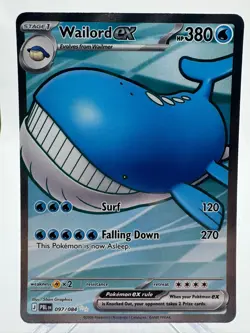 Pokemon Mega Evolution Pitch Black Wailord ex Full Art 97/84 - Image 1