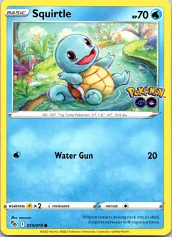 SQUIRTLE - 015/078 - POKEMON GO - - LP - SOWSOW - Image 1