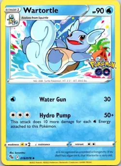 WARTORTLE - 016/078 - POKEMON GO - - LP - KURUMITSU - Image 1