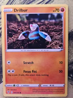 Drilbur 091/185 Common Vivid Voltage Pokemon Near Mint - Image 1