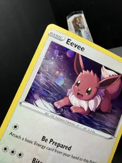 Pokemon TCG Sword & Shield Eevee SWSH127 Black Star Promo Cosmos Holo SWIRL NM! - Image 2