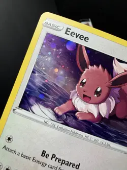 Pokemon TCG Sword & Shield Eevee SWSH127 Black Star Promo Cosmos Holo SWIRL NM! - Image 3