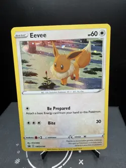 Pokemon TCG Sword & Shield Eevee SWSH190 Black Star Promo Cosmos Holo Bleed NM! - Image 1