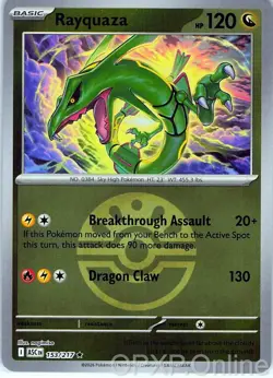Rayquaza (Friend Ball) 153/217 Rare Ascended Heroes Pokemon Reverse Holo NM - Image 1