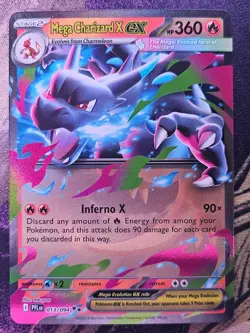 Mega Charizard X ex 013/094 Double Rare Phantasmal Flames Pokemon Holo Near Mint - Image 1