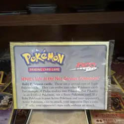 Pokemon TCG WOTC Neo Genesis Promo Insert What's New in the Neo Genesis English - Image 1