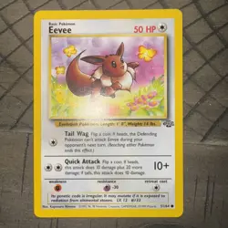 Wizards of the Coast Pokemon Eevee 51/64 Jungle Common Unlimited Regular - Image 1