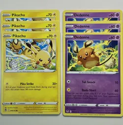 Pokemon TCG 3X Each Morpeko 116/195 Pikachu 049/195 Togedemaru & Dedenne NM - Image 2