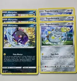 Pokemon TCG 3X Each Morpeko 116/195 Pikachu 049/195 Togedemaru & Dedenne NM - Image 3
