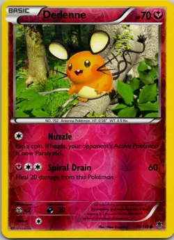 Dedenne 70/119 Common Phantom Forces Pokemon Reverse Holo Near Mint - Image 1