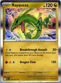 Rayquaza 153/217 Rare Ascended Heroes Pokemon Holo Near Mint - Image 1