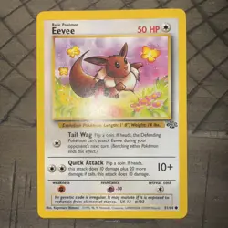 Wizards of the Coast Pokemon Eevee 51/64 Jungle Common Unlimited Regular - Image 1