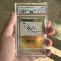 Pokemon 2021 Pikachu 208 Promo Yu Nagaba X PCG Campaign Japanese GEM MINT PSA 10 - Image 1