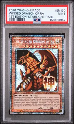 YuGiOh The Winged Dragon of Ra Starlight Rare 1st Edition English PSA 9 - Image 1