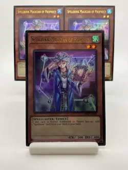 Yu-Gi-Oh! Spellbook Magician Of Prophecy Ch02-EN027 UR 1st Ed. X3 (Playset) - Image 1