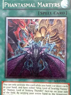 yugioh Phantasmal Martyrs SOI-EN041 Ultimate Rare Unlimited Edition near mint - Image 2
