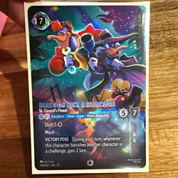 Disney Lorcana TCG Darkwing Duck & Launchpad 242/207 Foil Super Rare EN - Image 1